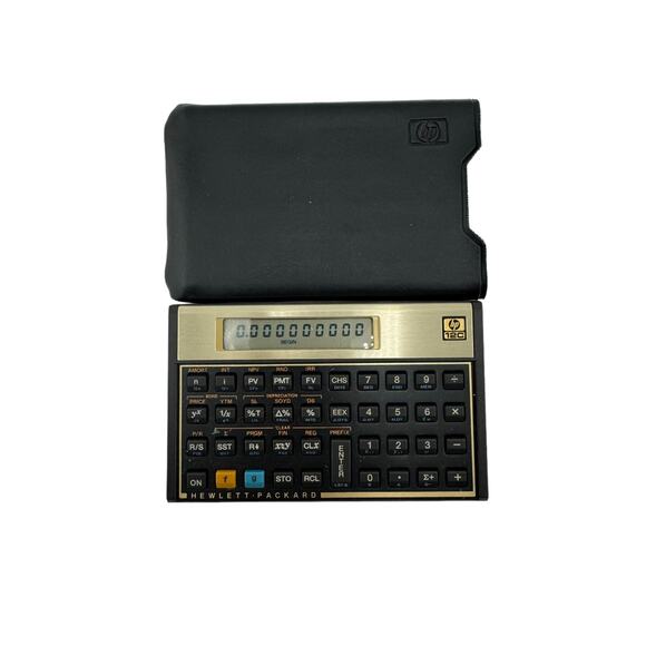 Vintage HP 12C Financial Calculator with Protective Slip Case - Picture 2 of 3